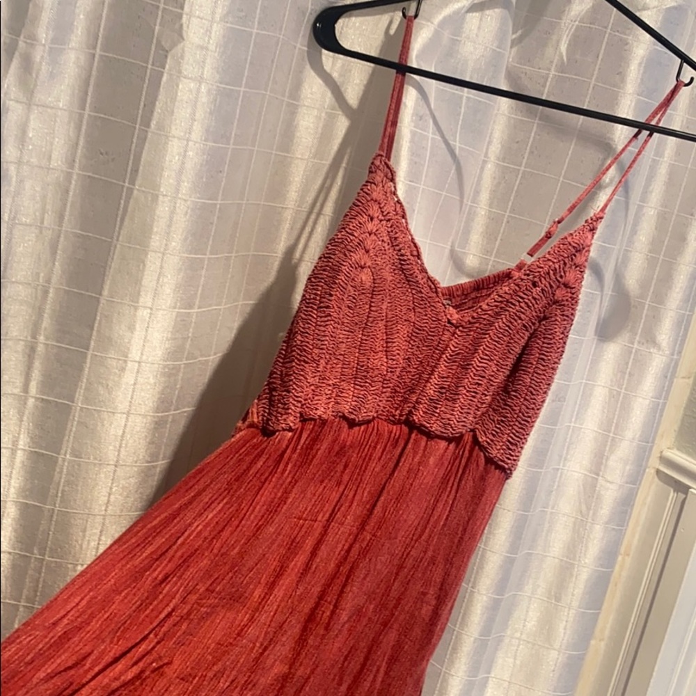 long purple knit dress